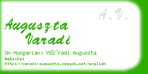 auguszta varadi business card